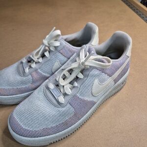 Nike Air Force 1 Sneakers in a Mixture Of Light Gray, Blue and Pink